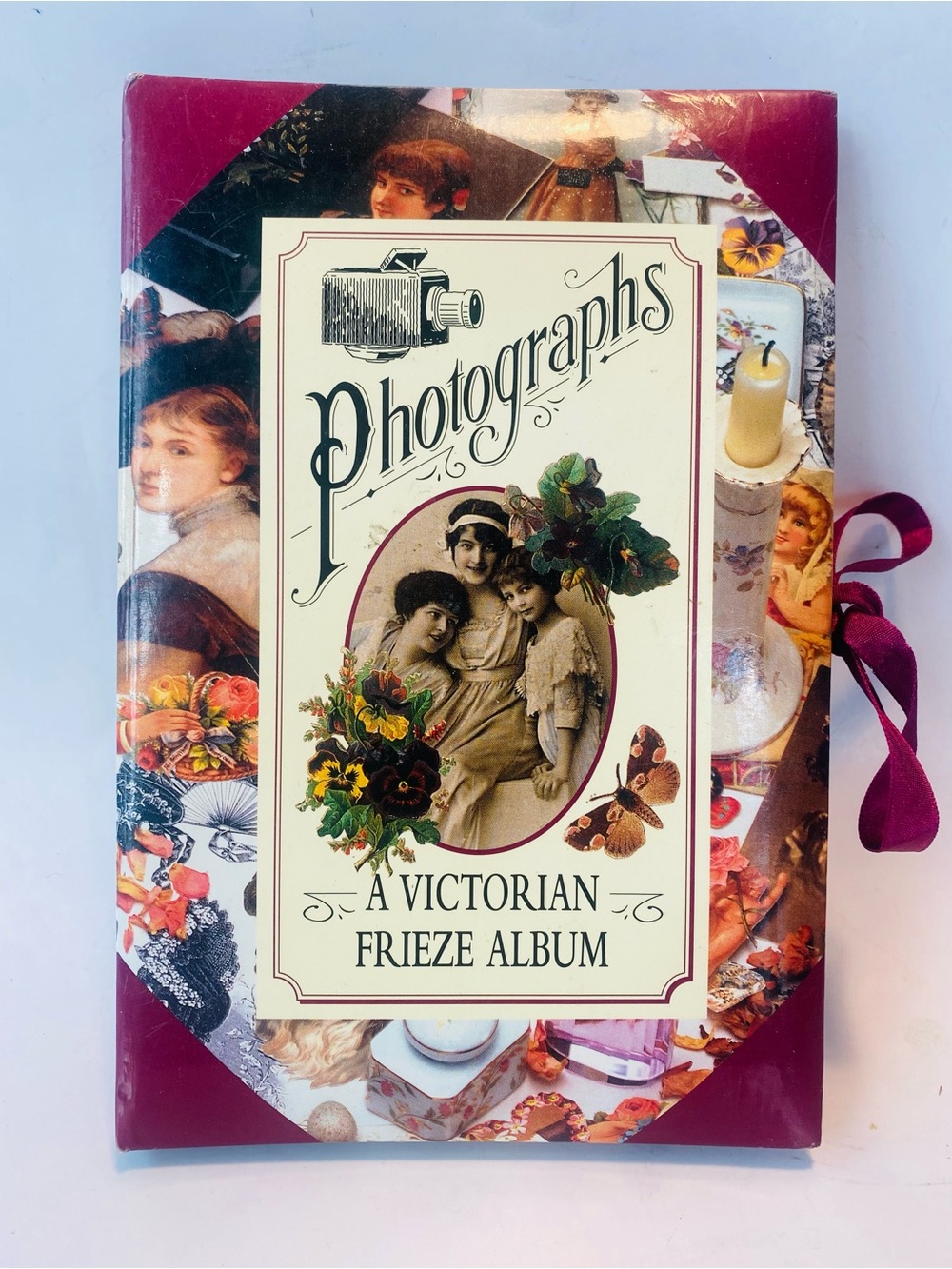Vintage Victorian Frieze Album - Burgundy Photo Album